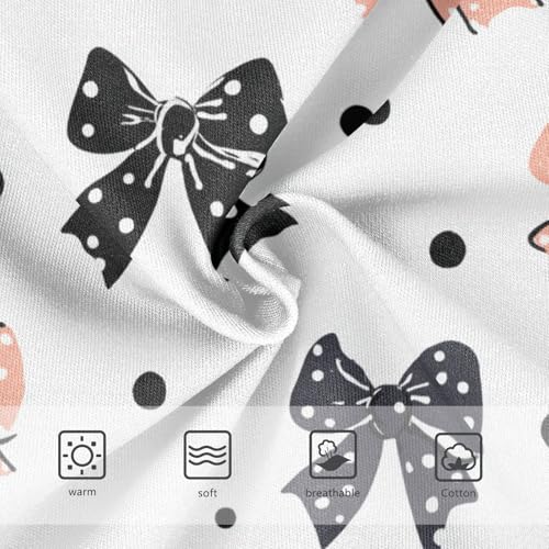 Wusikd Bows Polka Dots (2) Girls' Underwear Cotton Girls Briefs Soft Toddler Underwear 2T3