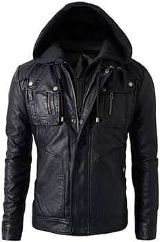 ジャケット・アウター archive hoodie leather jacket darkwear Amazon.com: Black Hoodie Leather Jacket (XS) : Clothing, Shoes