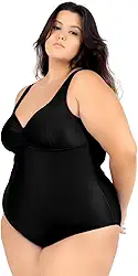 Maiô Plus Size Costas Nuas Tecido Modelador Chapa Barriga Natação Hidroginástica Hidroterapia Praia Piscina Body Casual Poliamida Reforçado