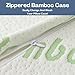 Rayon Derived from Bamboo Pillows Standard Size Set of 2 - Adjustable Shredded Memory Foam for Sleeping - Cooling & Breathable Pillowcase with Zipper - Back, Stomach, Side Sleeper 26x20 Inch