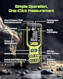 Laser Measure, LASGOO 60m/197ft Laser Measurement Tool, Laser Distance Meter with Ft/In/M Multiple Units, LCD Backlit Display, Pythagorean Mode, Area and Volume, Battery Included - Image 6