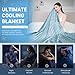 Elegear Revolutionary Cooling Blanket Twin, Absorbs Heat to Keep Body Cool for Night Sweats, Double Sided Arc-Chill3.0 Cooling Fiber Q-Max>0.5, Lightweight Summer Cold Blankets for Sleeping 59“ x 79”