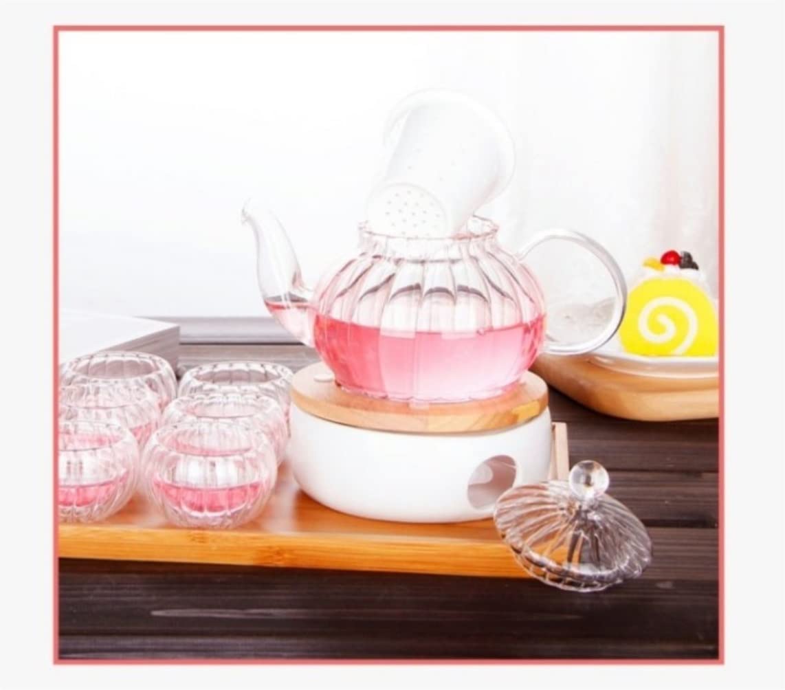 Zestaw Do Herbaty 7-częściowy Zestaw Do Herbaty Podgrzewacz Świec Europejski Popołudniowy Teaware Kubki I Czajniczek Na 6-osobowy Filiżanek Dla Domu Akcesoria Kuchenne