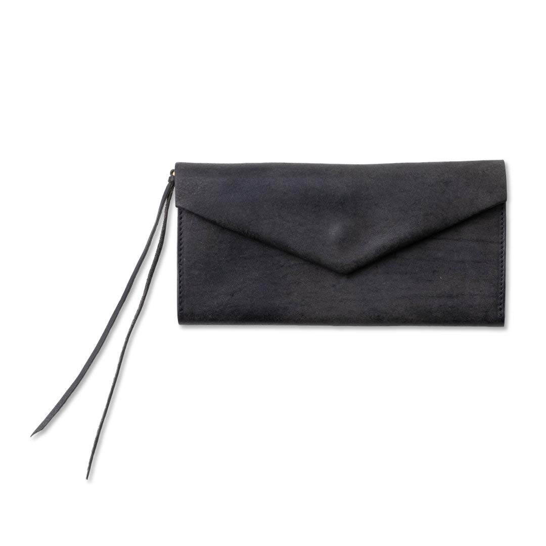 Amazon | [ドーノ] レターウォレットロング財布 ブラック 本革