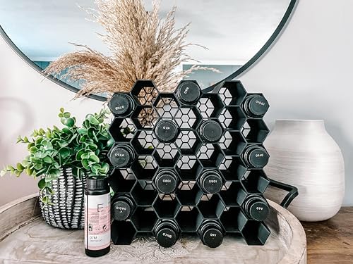 Generic Hair Dye Hexagon Holder - 34mm Diameter Bottles - Hair Stylist Dye Holder Rack | Holds 42 Bottles Per Section
