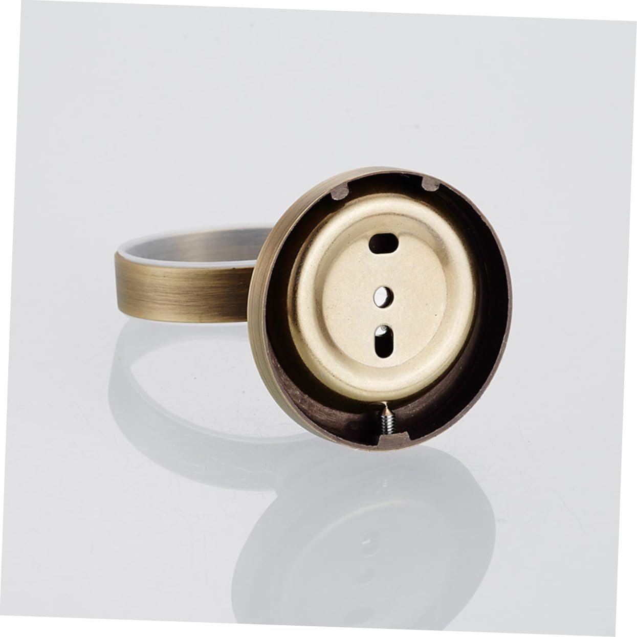 Homoyoyo Portasapone da Parete in Rame Antico, 1 Vaschetta, Installazione Facile, Design Salvaspazio per Bagno e Doccia, Stile Classico