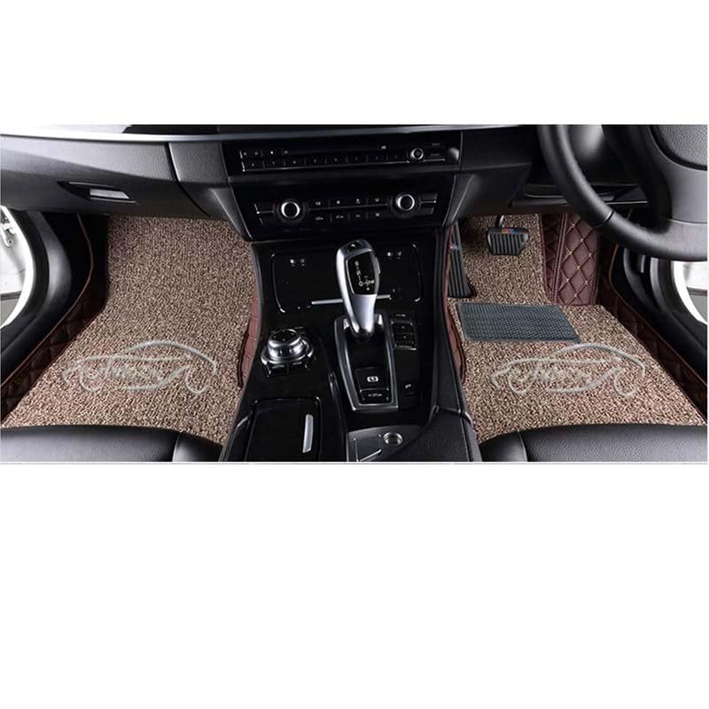 Image of 7D Car Foot Mat for BMW 3 Series 2024-2025 | Coffee Beige with Beige