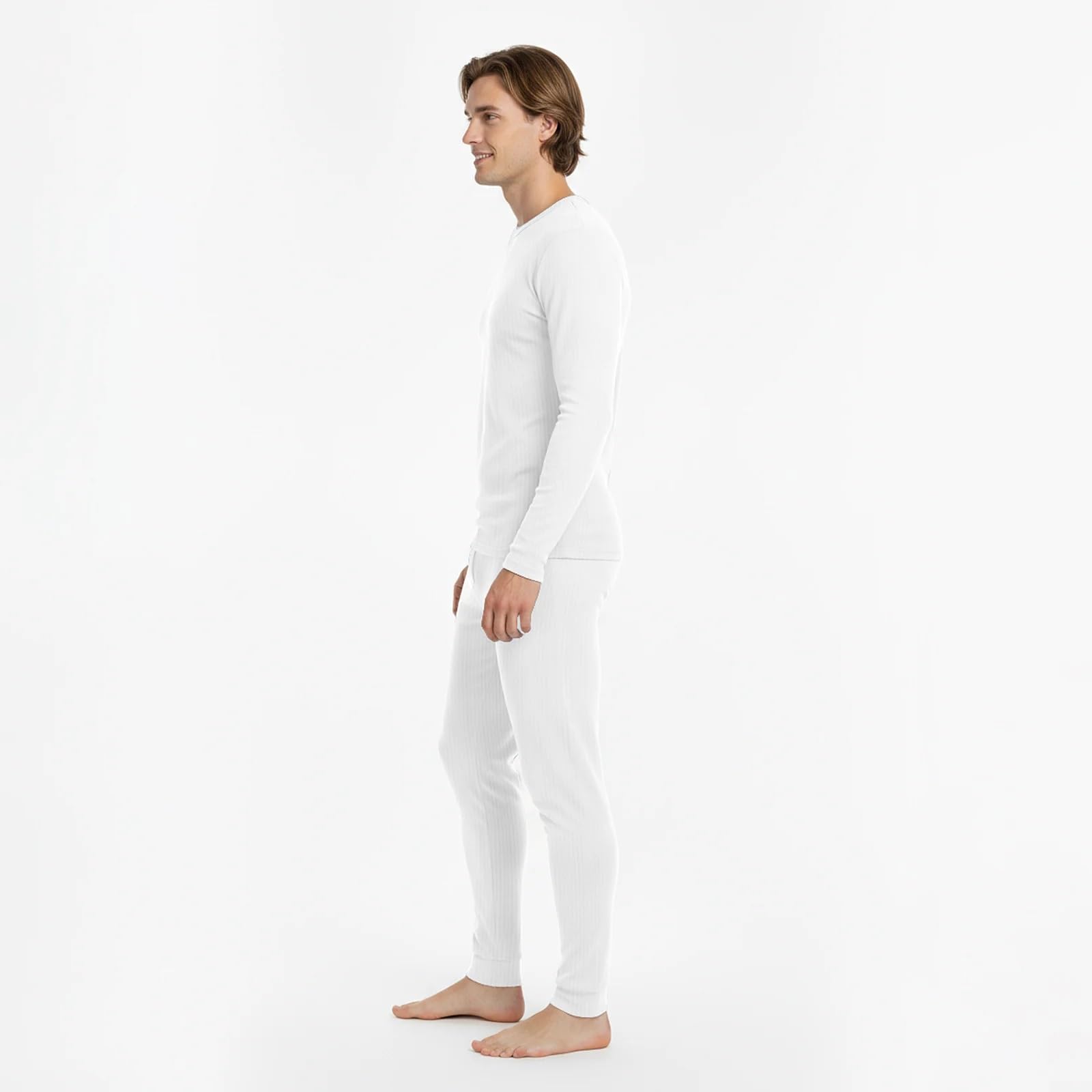 BestSale247 Lot de 3 caleçons thermiques longs pour homme - Long Johns - Sous-vêtements de ski en coton