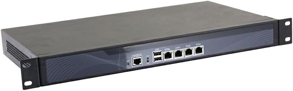 1U Rackmount Firewall Hardware, VPN, Network Security Appliance, Router PC, Intel Atom N2600, RS12, 4 x Intel Gigabit LAN/2USB/COM/VGA/Fanless,(Barebone, NO RAM, NO Storage, NO System)
