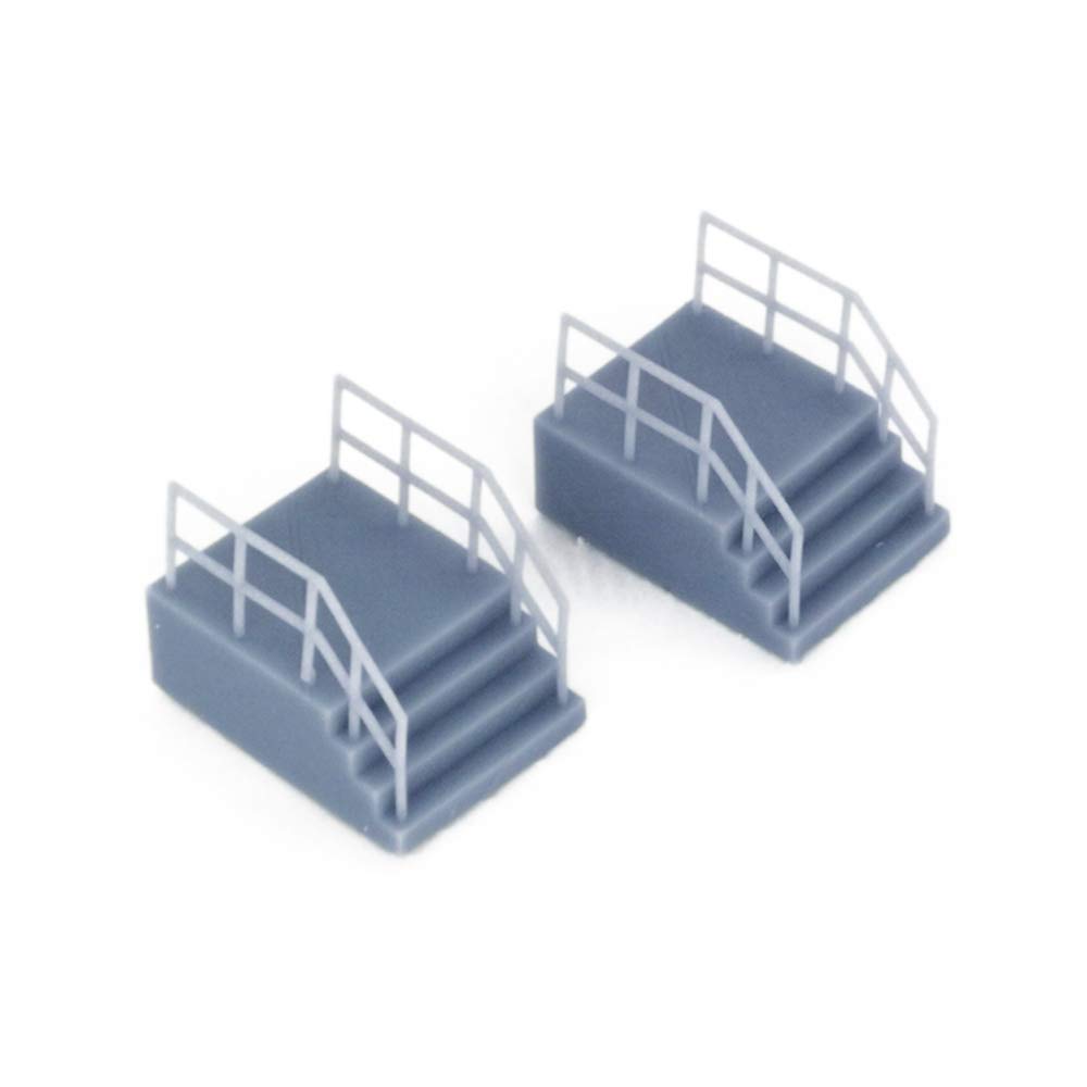 HO Scale Railroad Scenery Entrance Stairs With Fencing - 1:87 Model Train Accessories