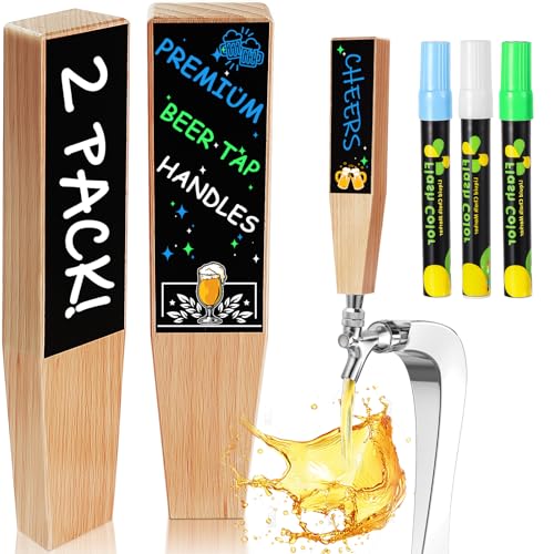Beer Tap Handles with Chalk Markers (2 Pack)