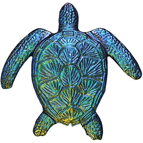 Artistry in Mosaics Metallic Loggerhead Turtle (Fusion Series) Ceramic Swimming Pool Mosaic (6", Rainbow) Cover