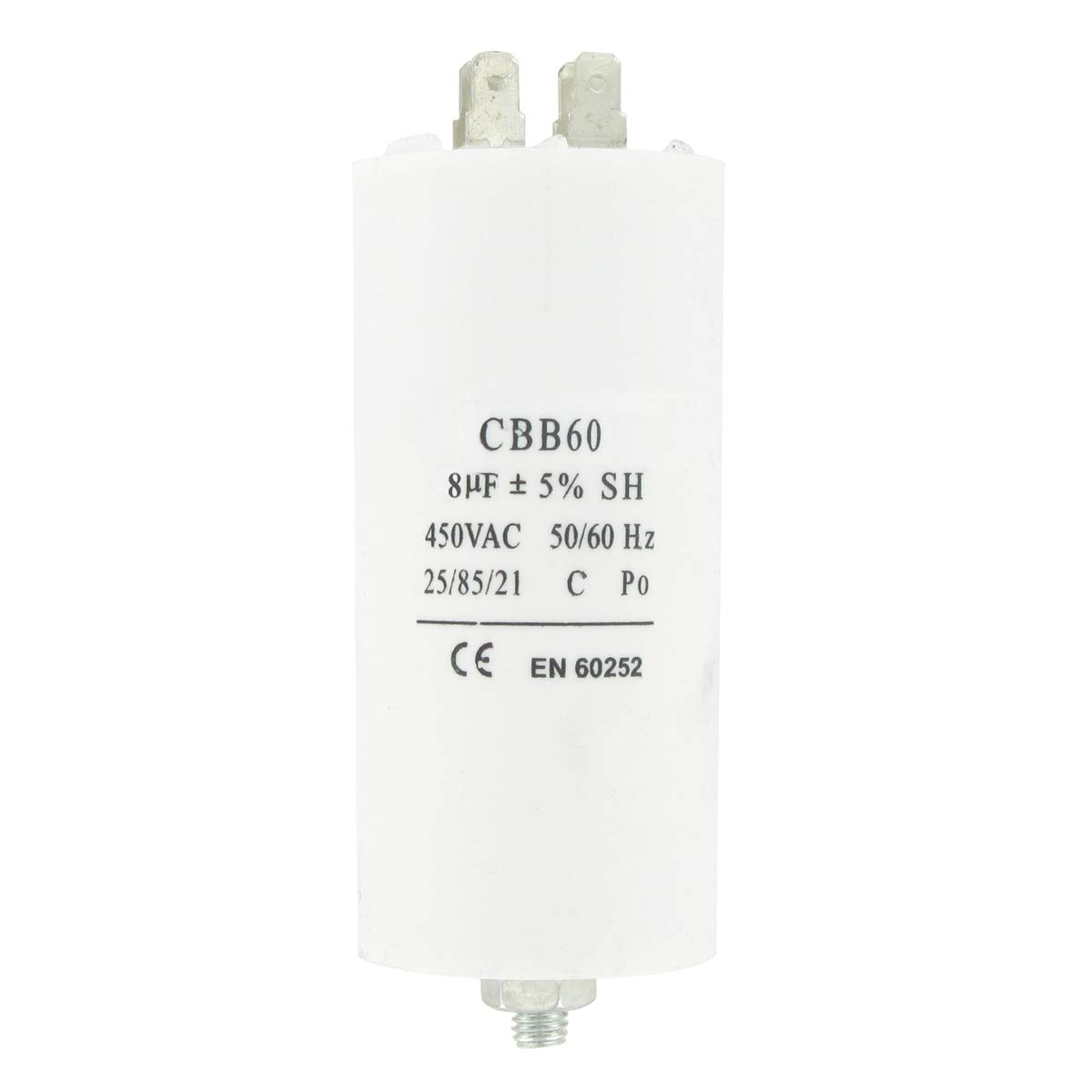 Paxanpax PLD035 Universal Capacitor 8uF, 8MFD, 450VAC
