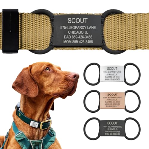 Personalized Dog Tags by ROAD iD | Silent & Durable | Jingle-Free...
