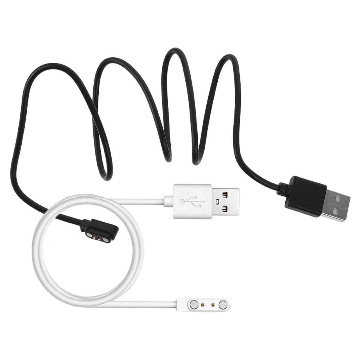 Veemoon 2pcs Watch Charging Cable Smartwatch Charger Cable Magnetic Cable Smartwatch Charger Cord Smartwatch Charging Pin USB Charging Cord Smartwatch Charging Supply Magnet Cable