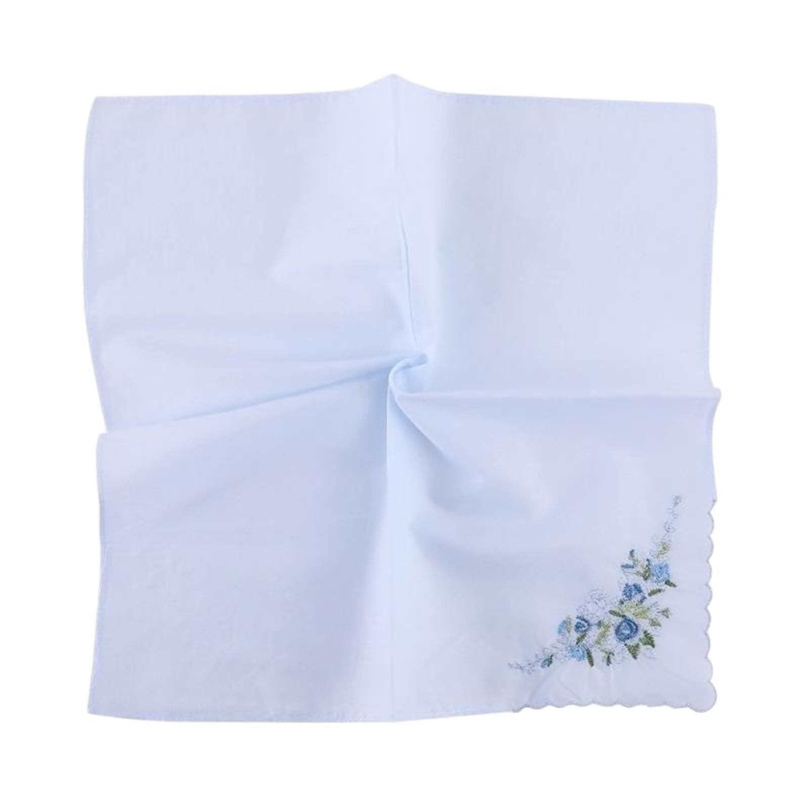 Taschentuch 12 Stück Taschentücher mit Blumenstickerei for Schwitzen for Damen, leicht zu waschende