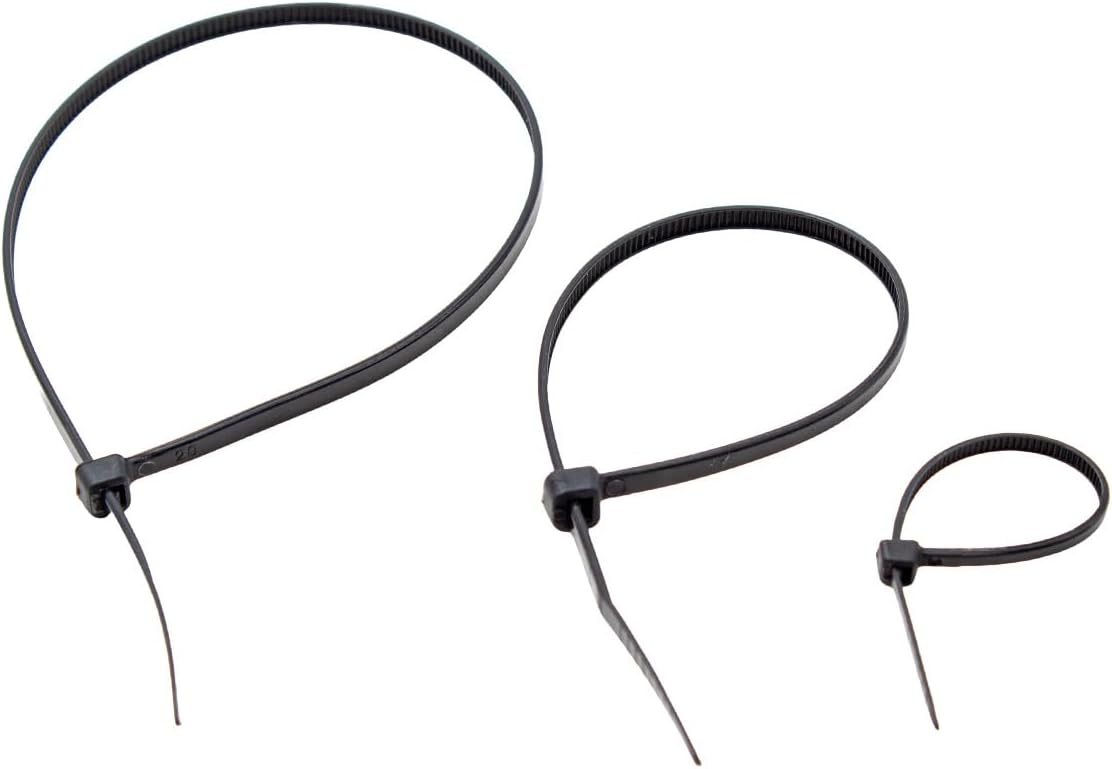 Electriduct Economical Large Cable Tie Kit - 3000 Nylon Zip Ties Assorted Colors and Sizes (2x 1500 Pcs)