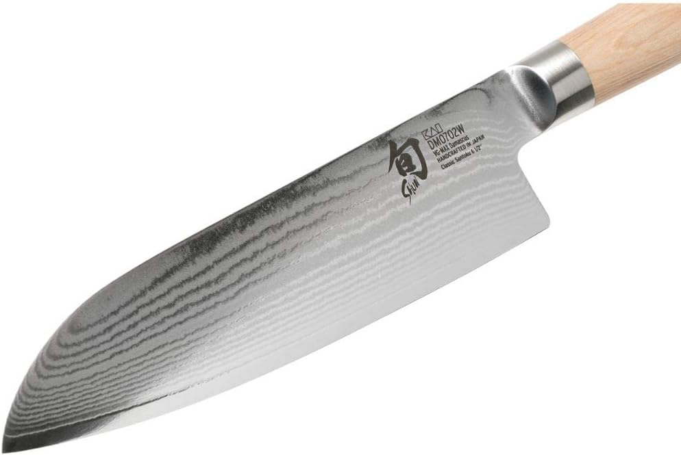 50% Off Discount Shun Classic Blonde 7” Santoku Knife, Blonde PakkaWood Handle, Full Tang VG-MAX Blade