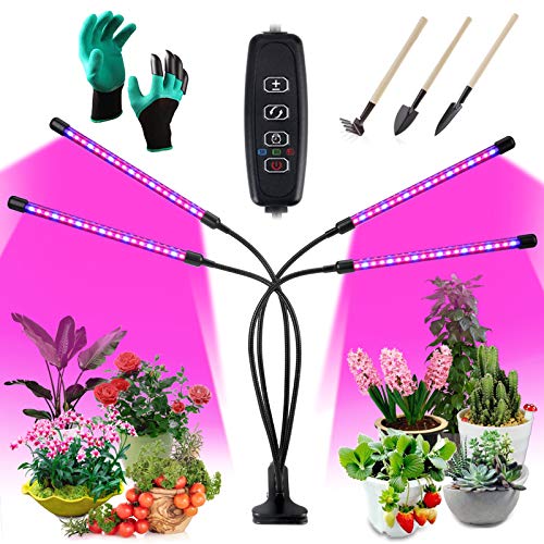 TopDirect Plantenlamp, led, 40 W, groeilamp, volledig spectrum voor kamerplanten, met timer, 3 soorten modi, 10 soorten helderheid