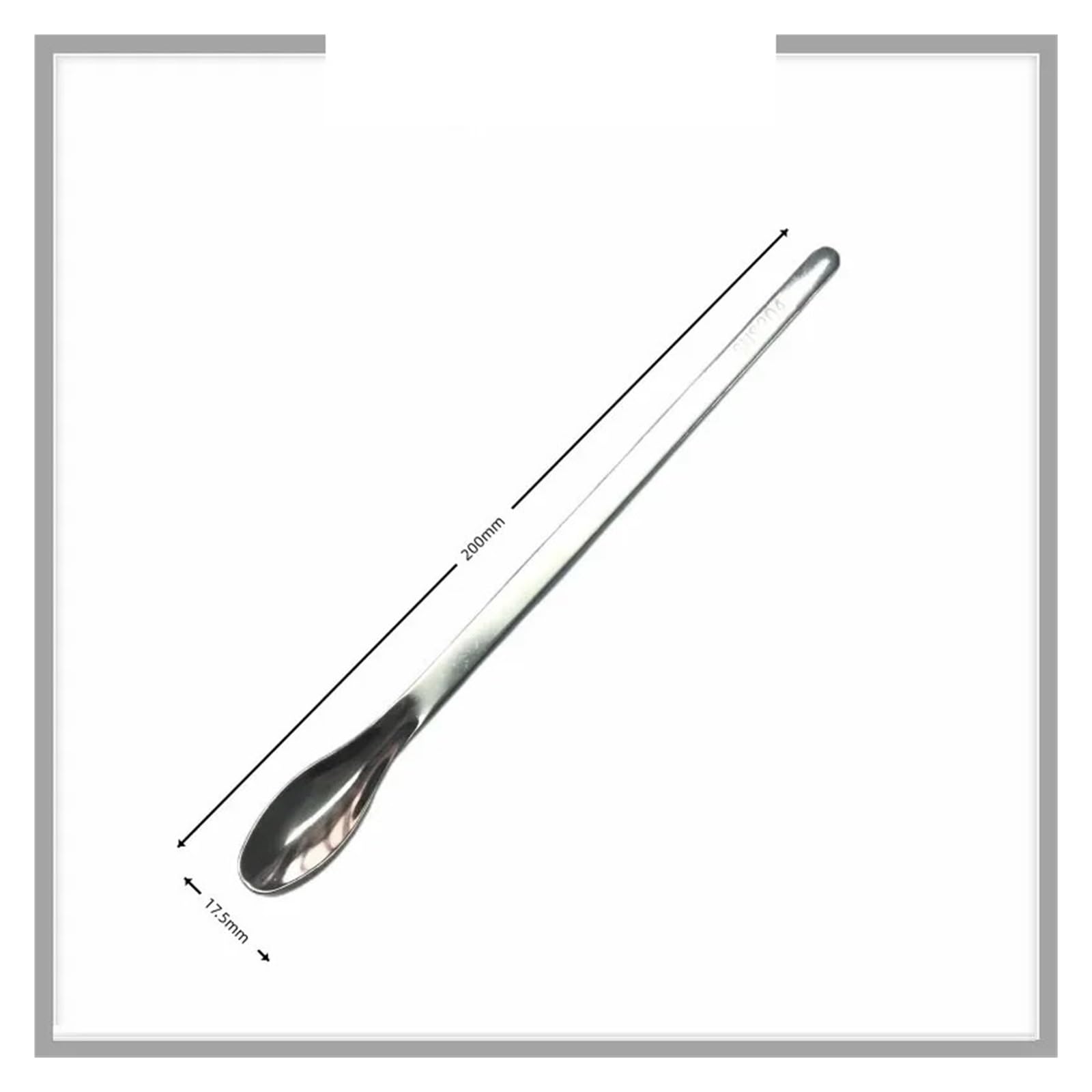 Cuchara Muestreo Laboratorio Cuchara de drogas acero inoxidable(Length 200 mm)