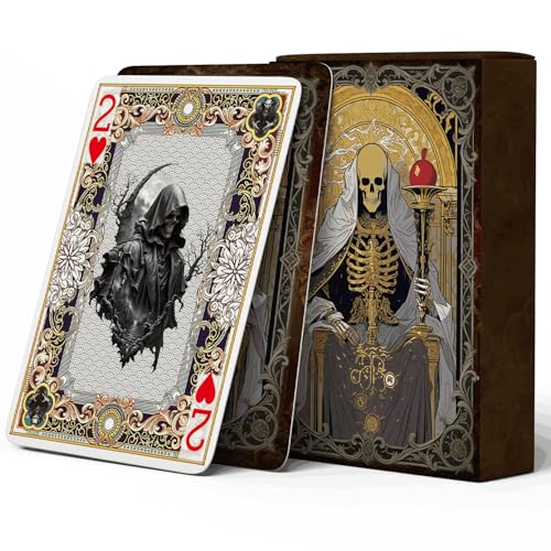 strublfe Gothic Style Themed Playing Cards Standard Playing Cards Featuring 54 Unique Exquisite Baroque-Style Decorative Illustrations and Double-Sided Non-Slip Texture Design.