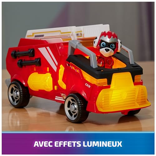 Paw Patrol Pat Patrouille Véhicule + Figurine Marcus du Film Voiture Figurine À Collectionner Sons Lumières Pat Patrouille Jouet Voiture pour Enfant et + - vue 5