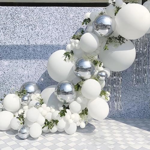 Image of 12 inch White Latex Balloons, 60 pcs Thick Balloons for Party Decorations (12inch White)