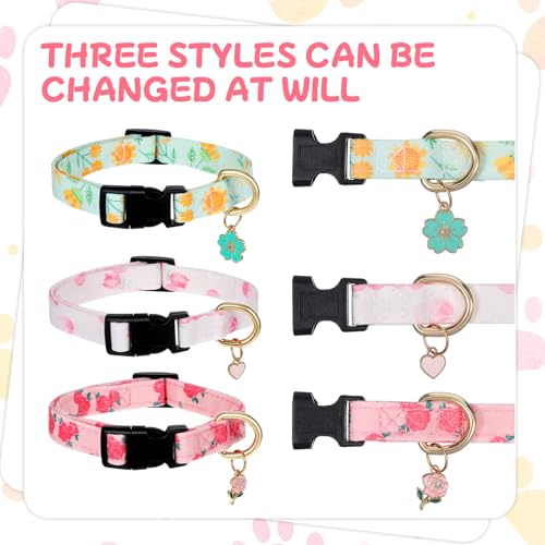 Collar ajustable para perros pequeños, 3 piezas miniatura 4