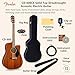 Fender CD-60SCE Solid Top Dreadnought Acoustic-Electric Guitar - All Mahogany Bundle with Hard Case, Tuner, Instrument Cable, Strap, Strings, Picks, Polishing Cloth and Austin Bazaar Instructional DVD