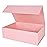 Aimyoo Pink Collapsible Gift Box with Magnetic Closure Lids 13.8x9x4.3 in, Large Bridesmaid Groomsman Proposal Boxes, Rectangle Present Box for Graduation Birthday Storage 1 Pack