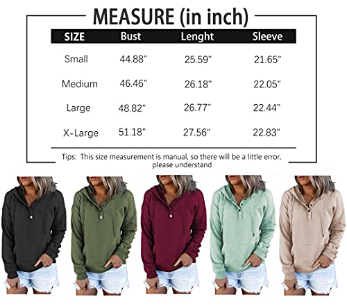 Ezymall Womens Casual Hoodies Pullover Tops Drawstring Long Sleeve Sweatshirts Fall Clothes With Pocket - Image 6
