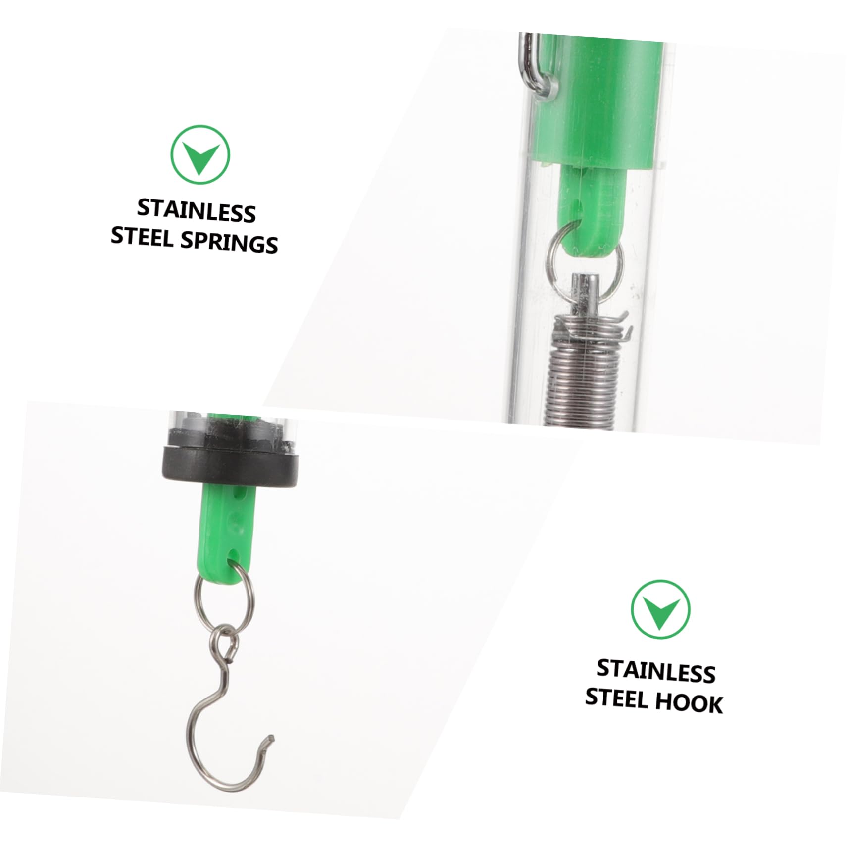 MAGICLULU Federwaage mit Haken und Aufhängeöse 2 Stück mit 25n Kapazität Kraftdynamometer Zufällige Farbe aus Kunststoff Mechanische Federwaage für Physikunterricht im Klassenzimmer
