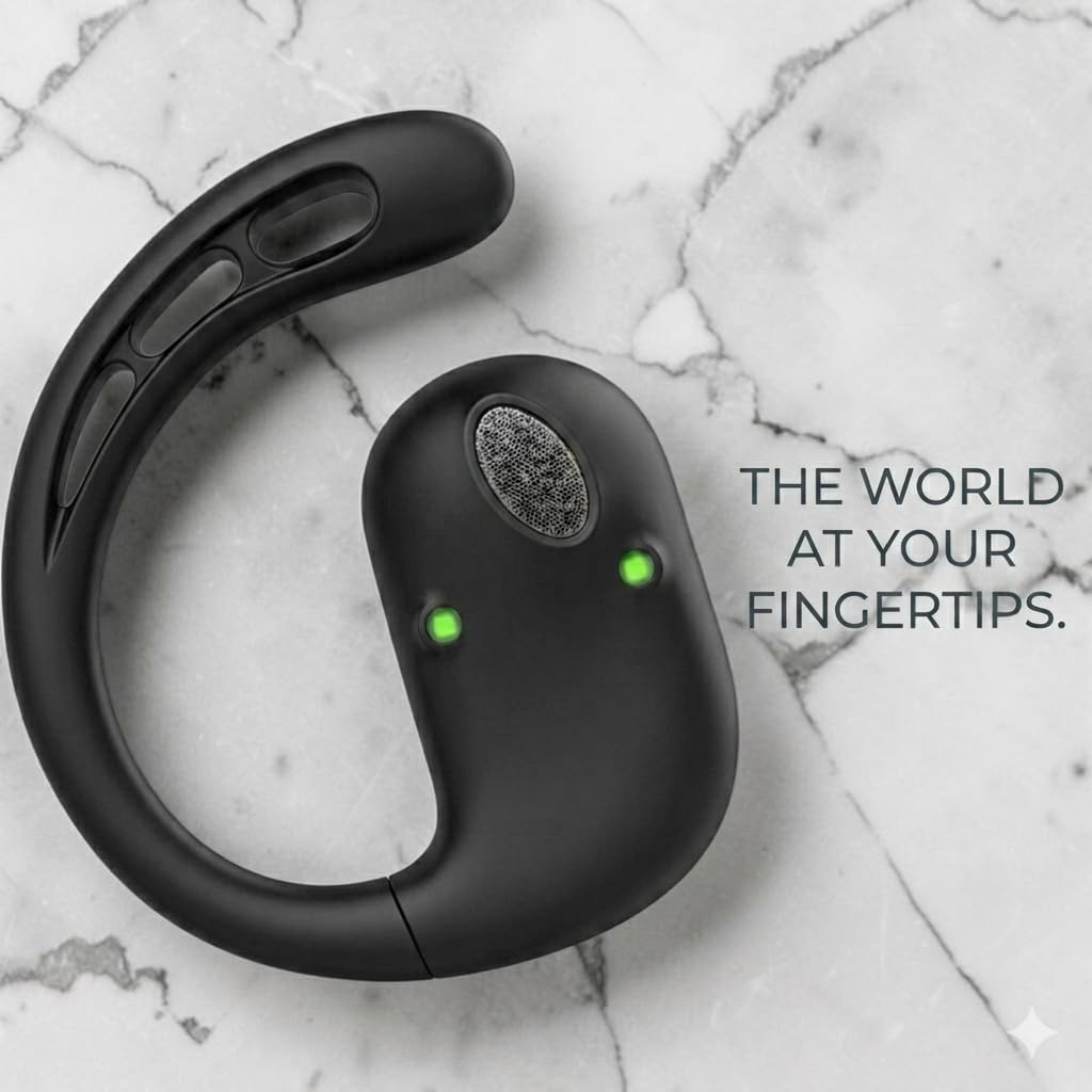 OrangeX Essential - Cuffie Bluetooth 5.4 Sport Wireless, Auricolari Leggeri per Musica e Chiamate, Design Elegante, Funzione Extra Traduttore Istantaneo 158 Lingue, compatibilità IOS/Android