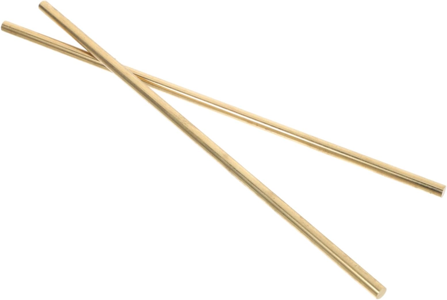 Anneome 2pcs Solid Brass Rods Heat Conduction Sticks for Science Lab Education High Thermal Conductivity Brass Rods for Physics Teaching Aid
