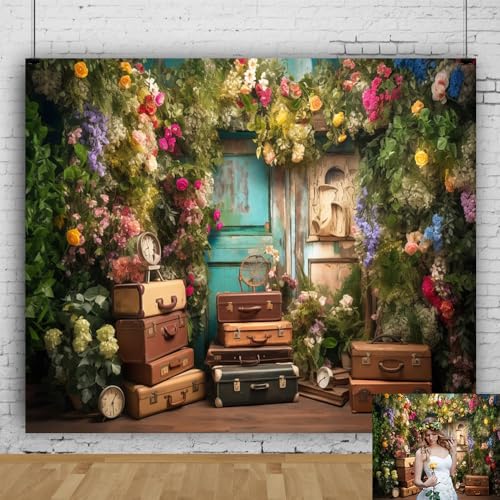 Toile de fond printanière pour séance vidéo et accessoires de photomaton