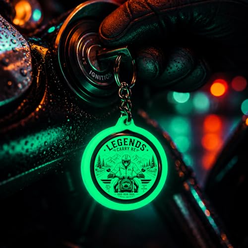 Image of Mi Glow Store Glow in Dark Keychain for Bike Men | Gift for Man | Bike Accessories | Charges in Light Glows in Dark | Key chain for Bike