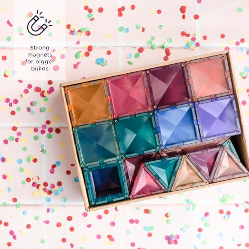 CONNETIX Pastel 120-Piece Magnetic Tiles Set — view 4
