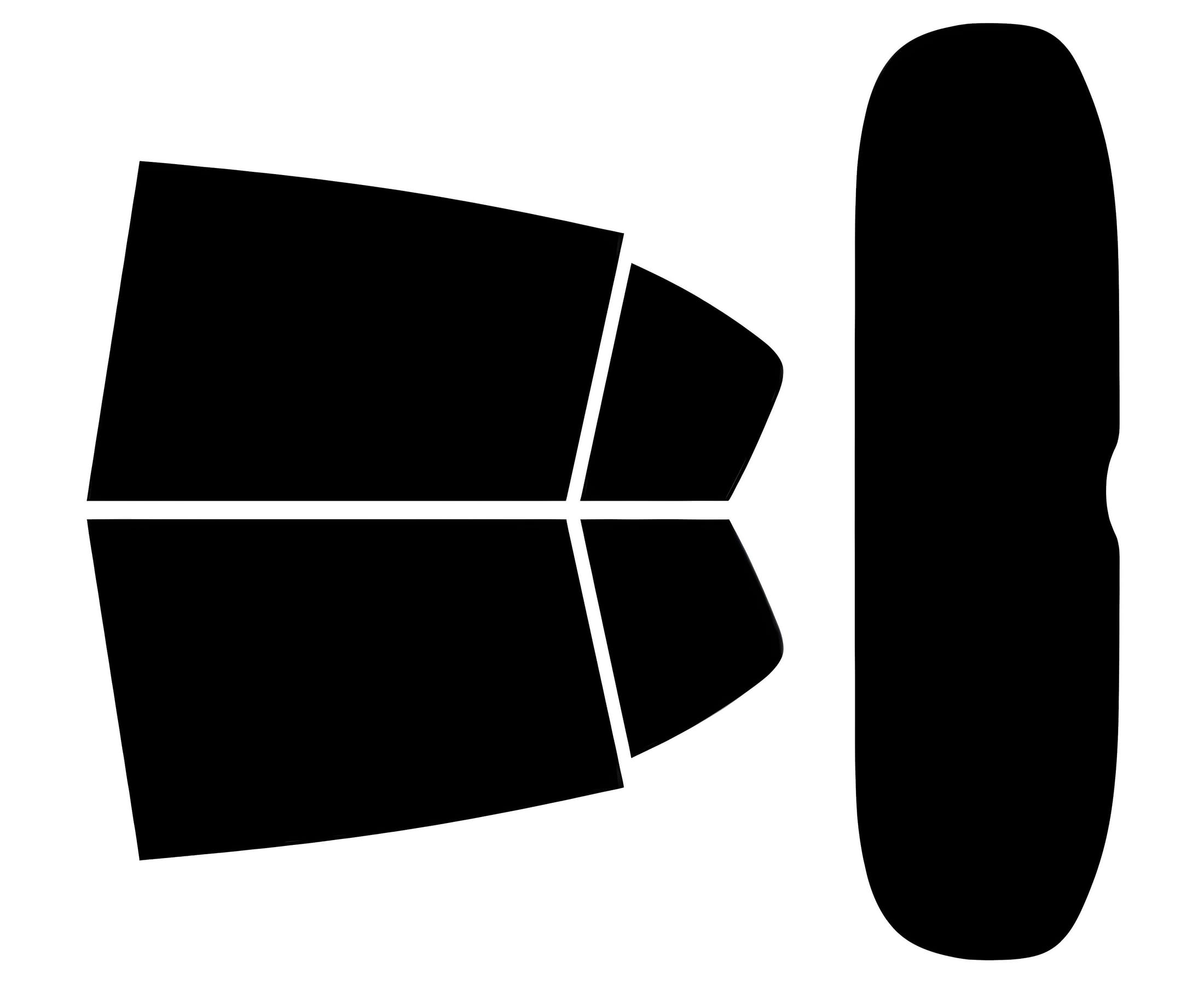 TINTCOM Pellicola oscurante vetri auto pretagliata per Fiat Tipo 5 porte 2016-... - (05% Super Nero) - vetri posteriori e lunotto - protezione UV, riduzione calore e riflessi