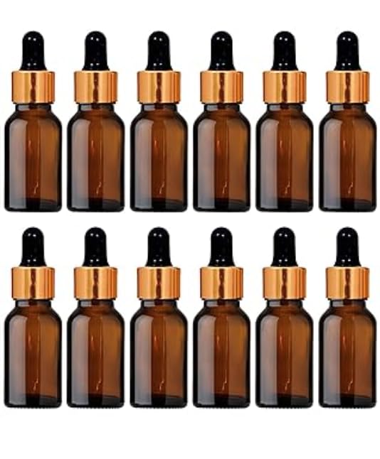BihariBrothers® 3Psc Amber 10ml Glass Bottle with Dropper + Glass Pipette Golden Cap (Amber 10 ML) X 3 Psc-image-10