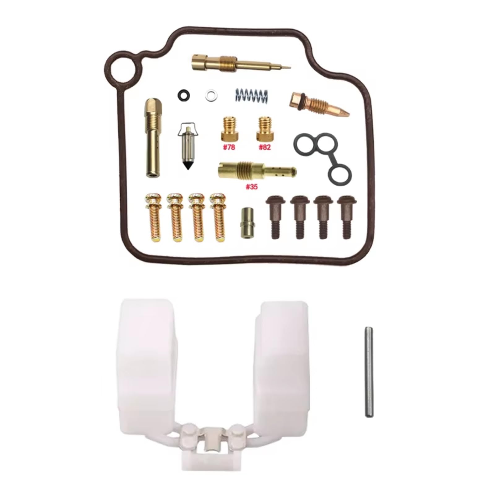 Kit Reparación Carburador Compatible con Piaggio para 125 para BYQ125T Kit De Reconstrucción De Carburador Membrana Deslizante De Diafragma Válvula De Aguja Sellado De Junta | Type 6