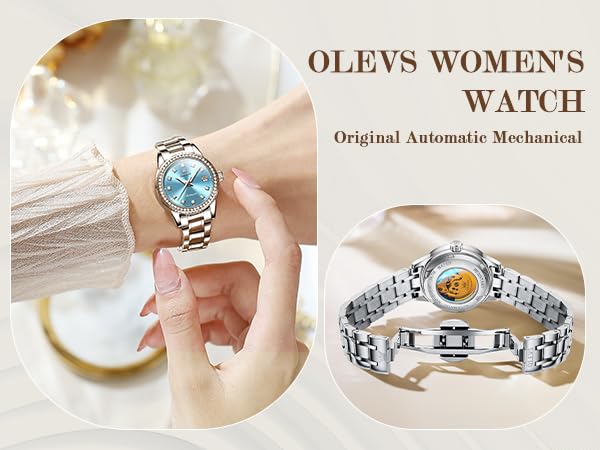 Image of OLEVS Watches for Women Automatic Luxury Waterproof Business No Battery