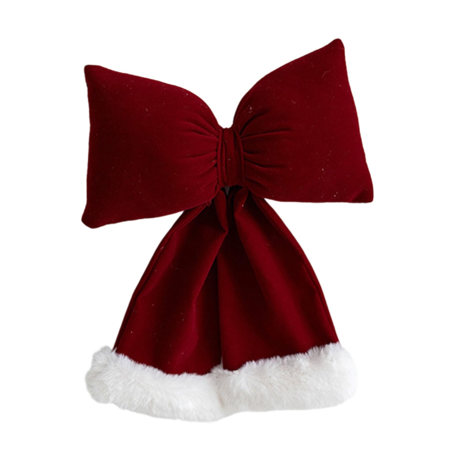 Woedpez Velvets Bowknot Ornament with Hanging String Elegant Centerpiece for Mantels Holiday Parties Bow Christmas Decoration
