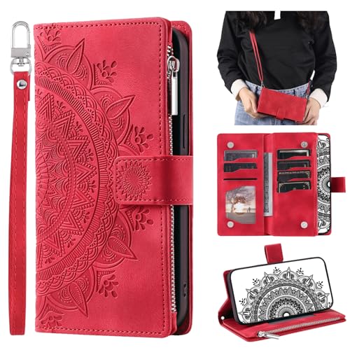 Étui portefeuille Samsung Note 10 rouge pour ne plus perdre vos cartes