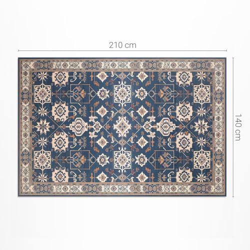 Tapis de jardin extérieur PVC 140x210 rectangle imperméable ornement turc - 4