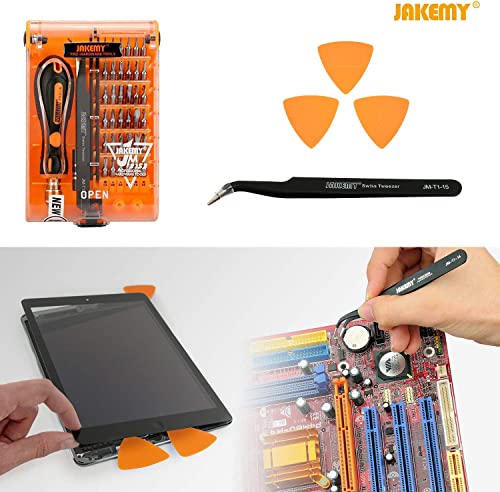 Small Screwdriver Set, Jakemy 36 Magnetic Bits Precision Screwdriver Repair Tool Kit Comes With Opening Tool And Tweezer For Laptop, Iphone, Macbook, Electronics, Eyeglasses, Watch, Doorbell #TOP2