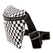 FYDELITY- Ultra-Slim Fanny Pack: PRINT Indy, Black & White Check