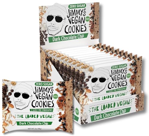 Jimmy's Vegan Cookies, Dark Chocolate Chip, Zero (0g) Sugar, KETO