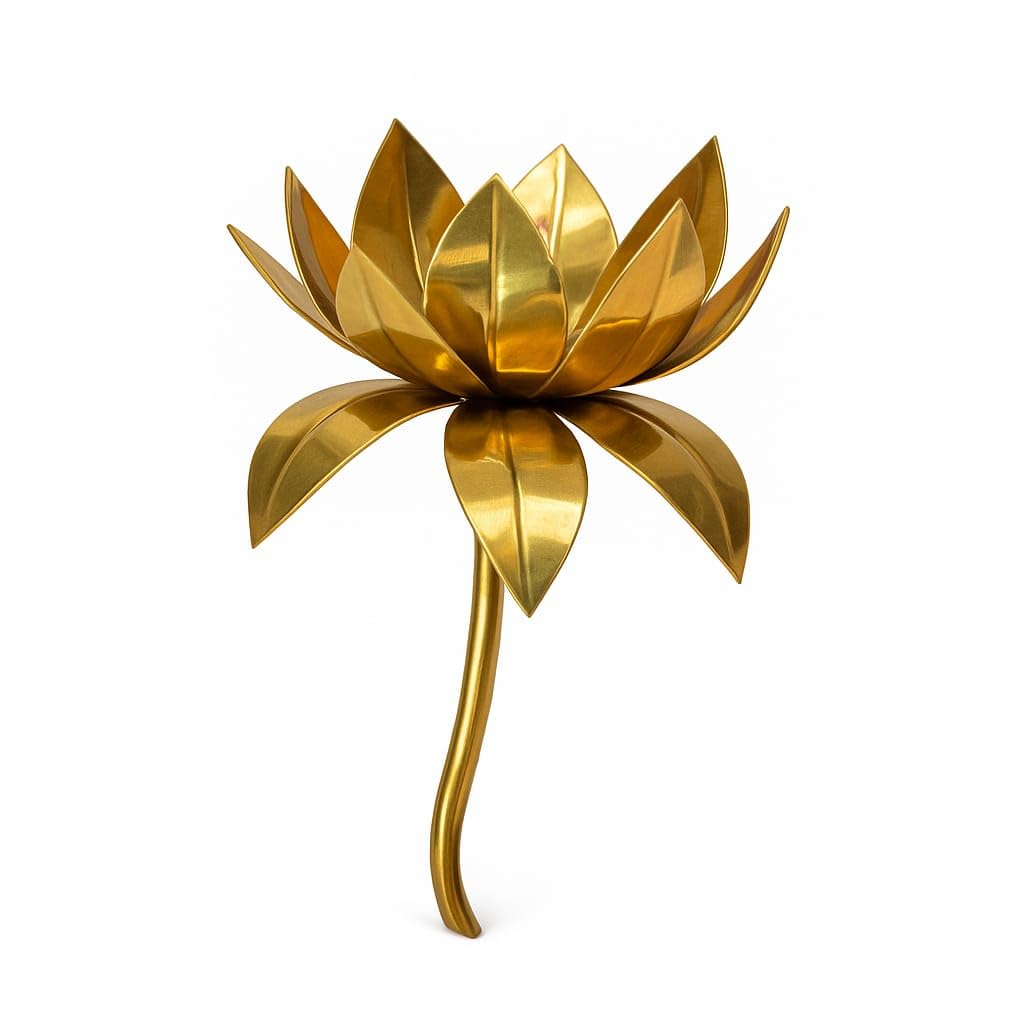 Handcrafted Brass Lotus Flower for Pooja & Home Décor – 3 Inch | Artificial Lotus for Navaratri, Durga Puja, Mandir Decor-image-33