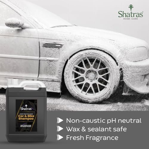 Image of Shatras Black Car Wash Shampoo Concentrate - pH Neutral, Thick Suds With Shine Enhancing Formula - Bubblewash Snow Car Foam Shampoo That Works With Both Bucket Wash And Foam Cannon