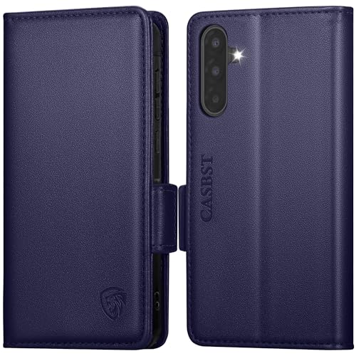 Étui Samsung Galaxy A17 5G en cuir supérieur bleu, la housse chic